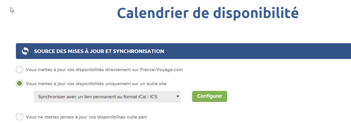 Synchroniser avec un lien permanent au format iCal / ICS
