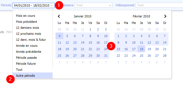 Saisie de période libre